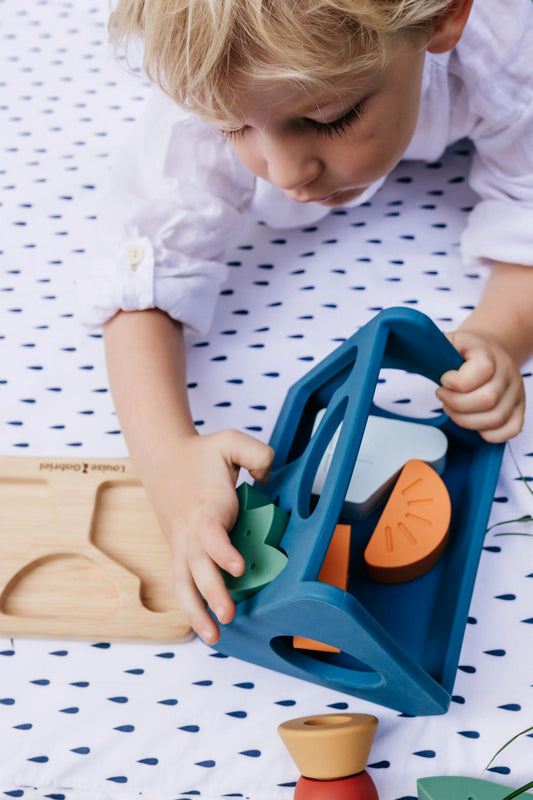 Boîte à formes en silicone de qualité alimentaire pour bébé. Louise et Gabriel