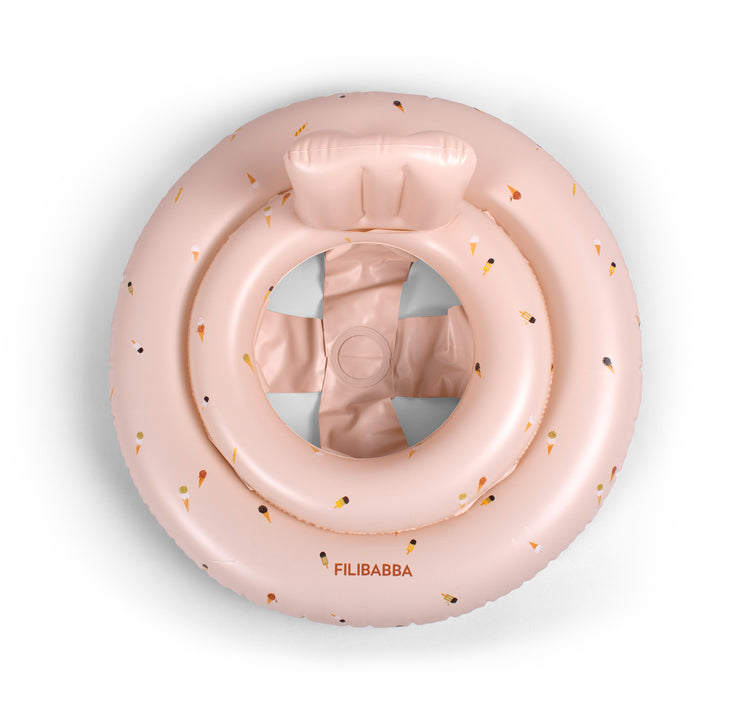 Bouée de Piscine Gonflable avec Siège pour Bébé | FILIBABBA Rainbow Confetti