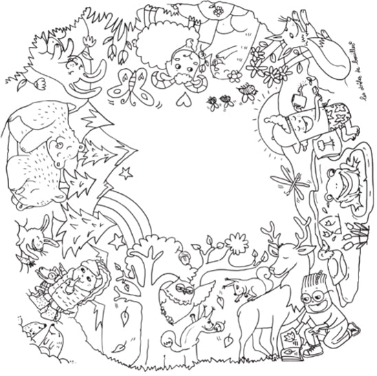 Coloritable – Table de coloriage effaçable thème Forêt Montessori