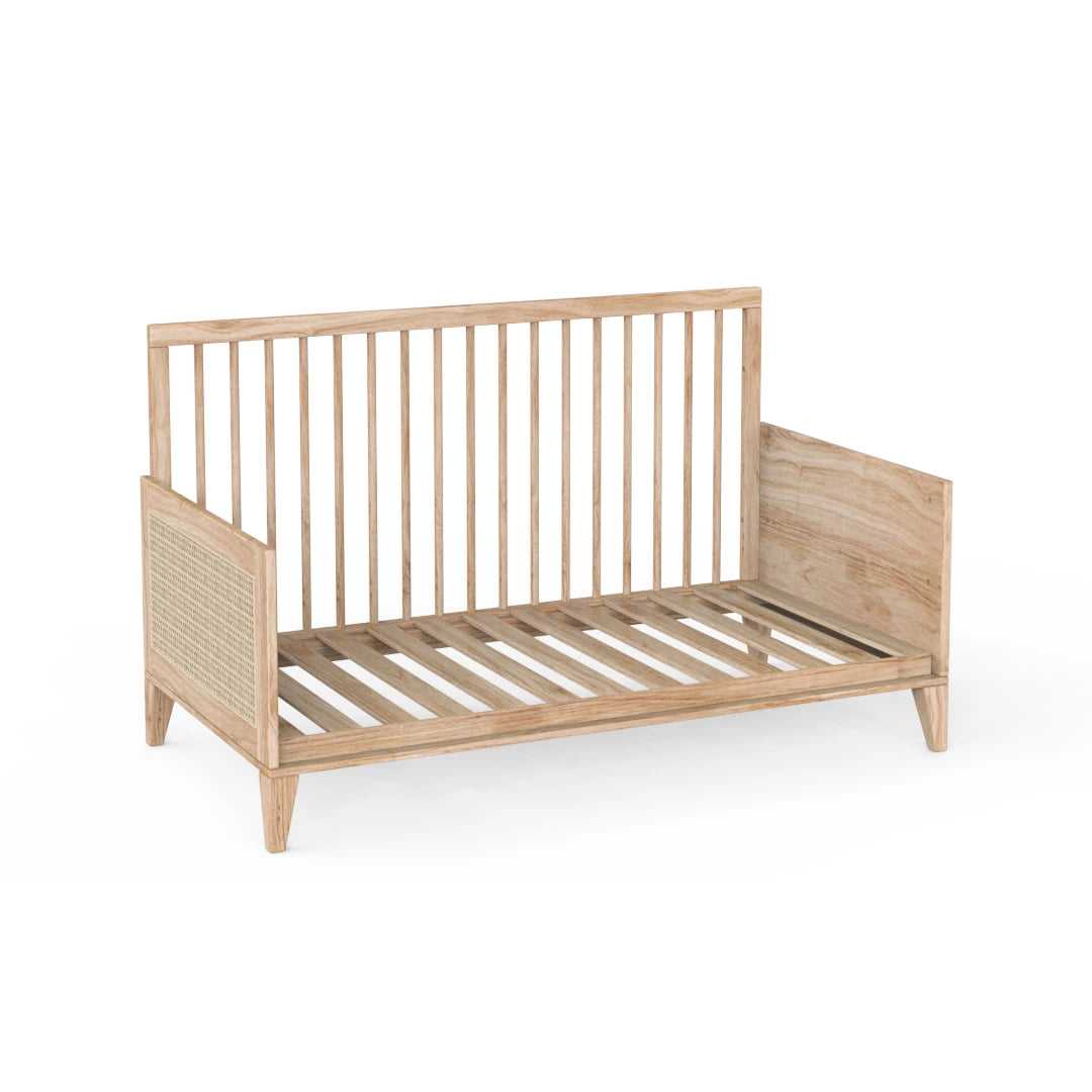 Transformation du lit bébé évolutif en couchage ouvert ou banquette avec le kit évolutif