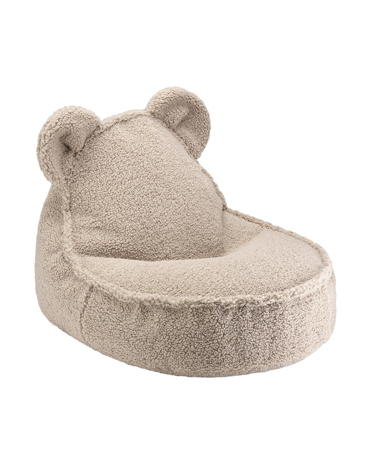 Fauteuil peluche design beige, ajout élégant à la décoration de chambre d'enfant