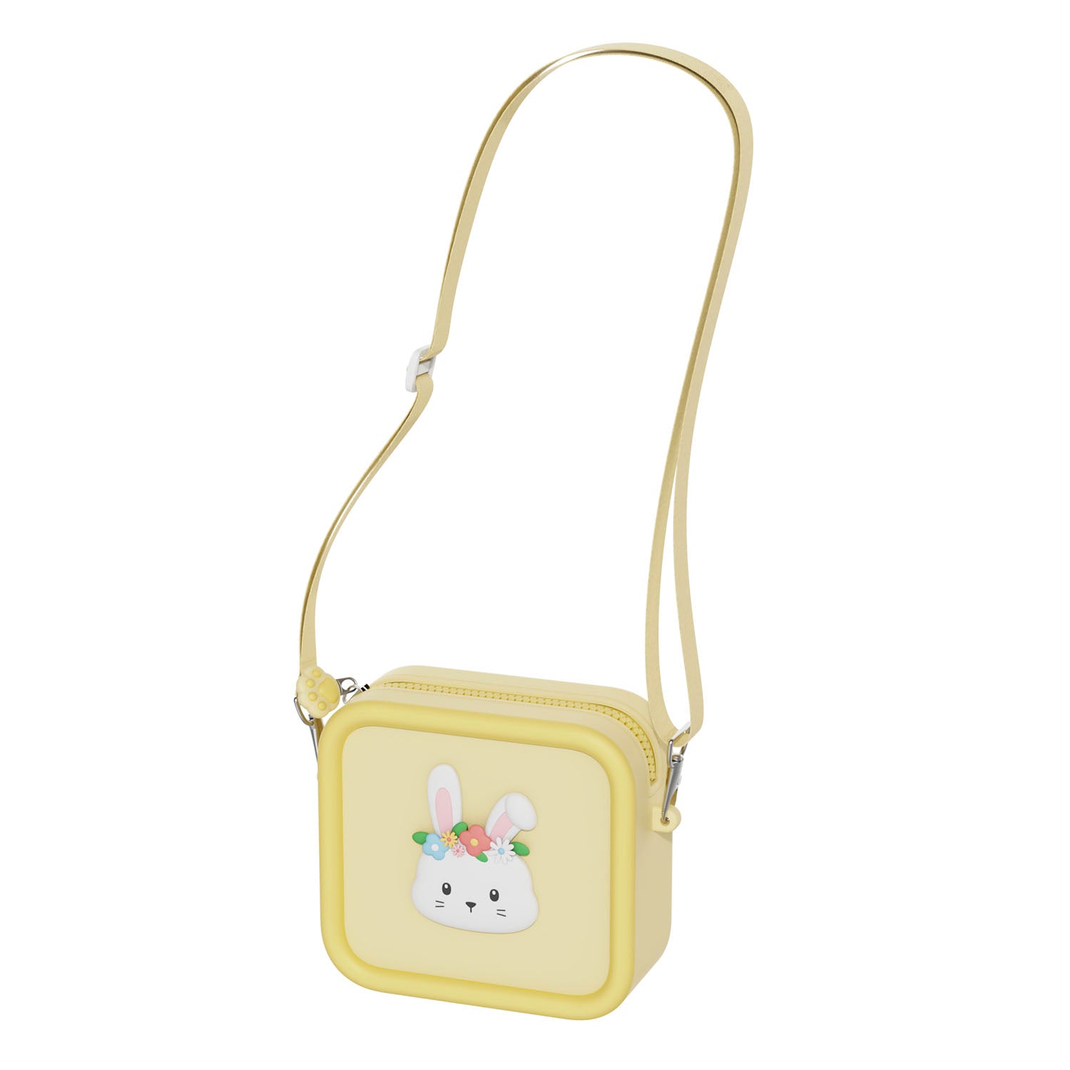 Sac lapin jaune avec sangle pour transporter un appareil photo