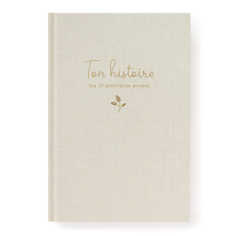 Couverture du livre de souvenirs enfant Zü "Ton histoire, tes 10 premières années"