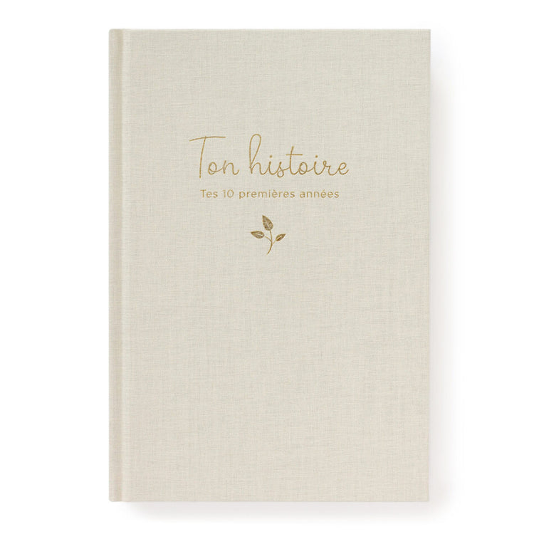 Couverture du livre de souvenirs enfant Zü "Ton histoire, tes 10 premières années"