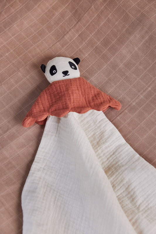 Doudou naissance en coton bio | Panda