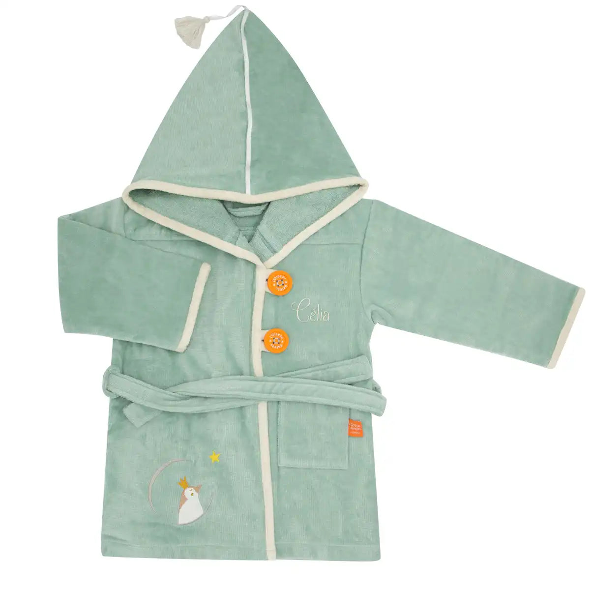 Peignoir personnalisé bébé, linge de bain brodé à offrir, dès 24 mois.