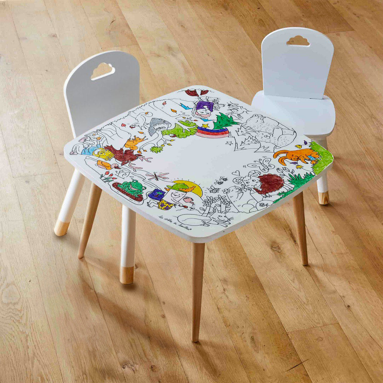 Ensemble table et chaises enfant inspiré de Montessori