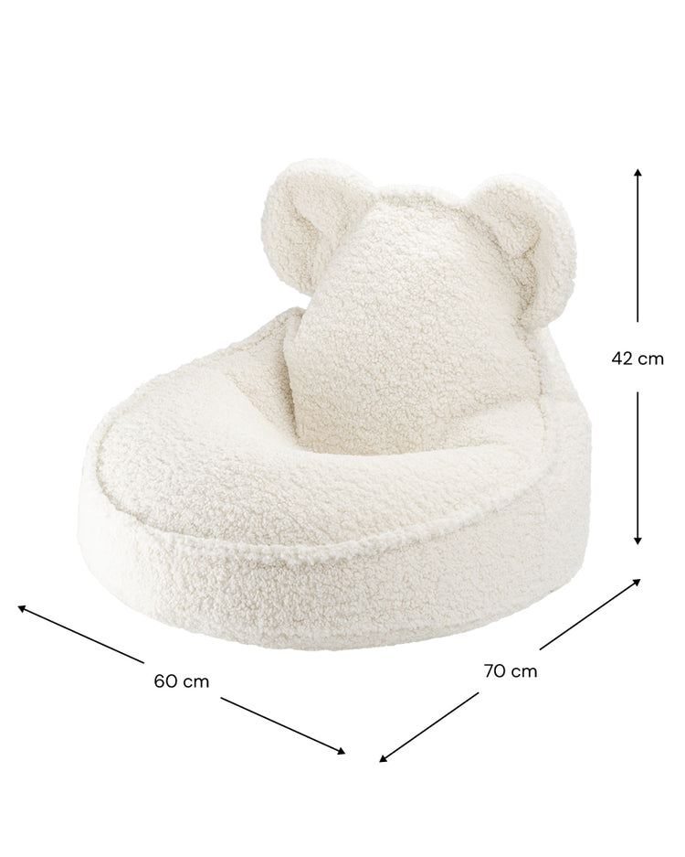 Mini pouf moumoute doux et confortable pour une chambre d’enfant design