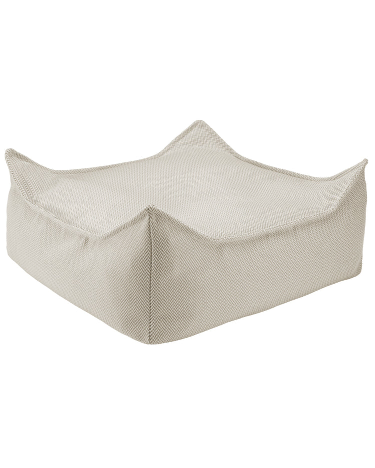 Pouf enfant beige Wigiwama, fabriqué en Lettonie
