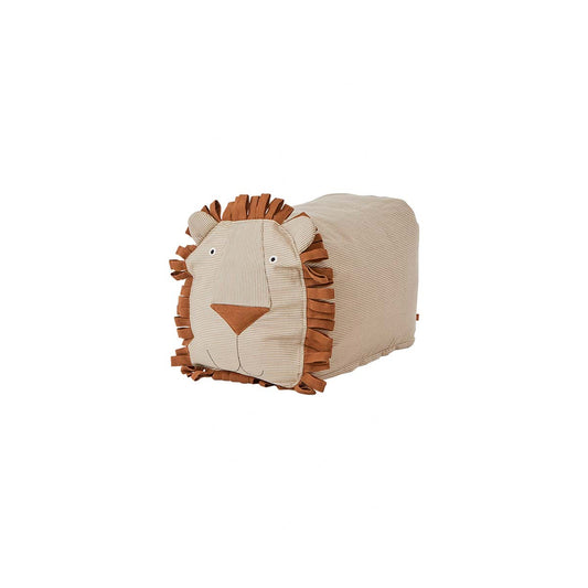 Pouf pour enfant en forme de lion à chevaucher. En coton, facile à déplacer. Décoration originale pour chambre d'enfant OYOY MINI