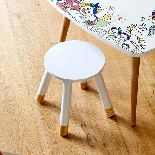 Ensemble table et tabouret enfant inspiré de Montessori