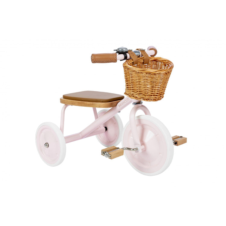 Tricycle Banwood rose pour enfant dès 2 ans.